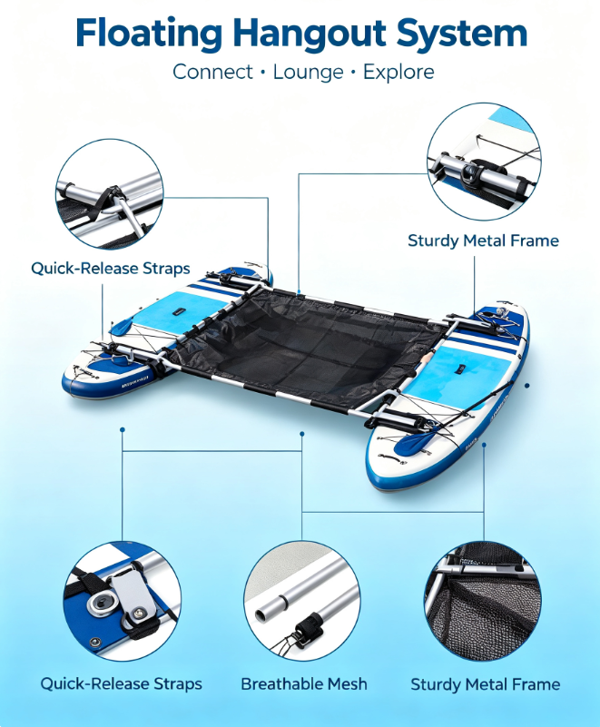 The Floating Lounge That Turns Two Boards Into a Party