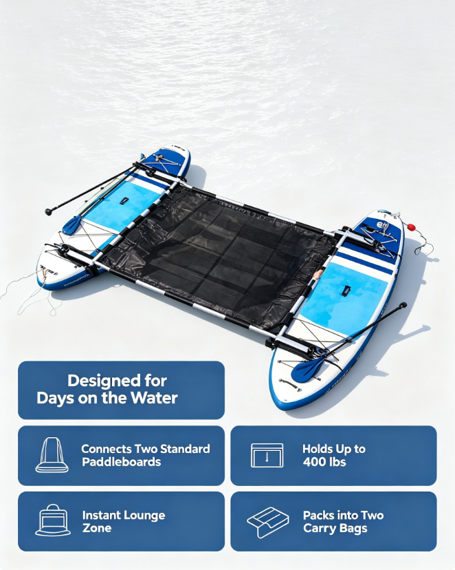 The Floating Lounge That Turns Two Boards Into a Party