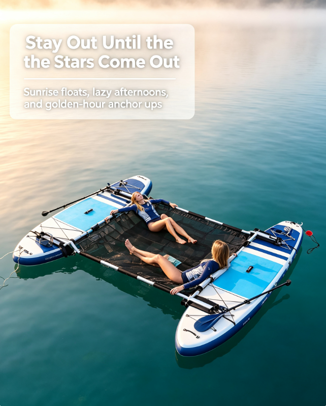The Floating Lounge That Turns Two Boards Into a Party