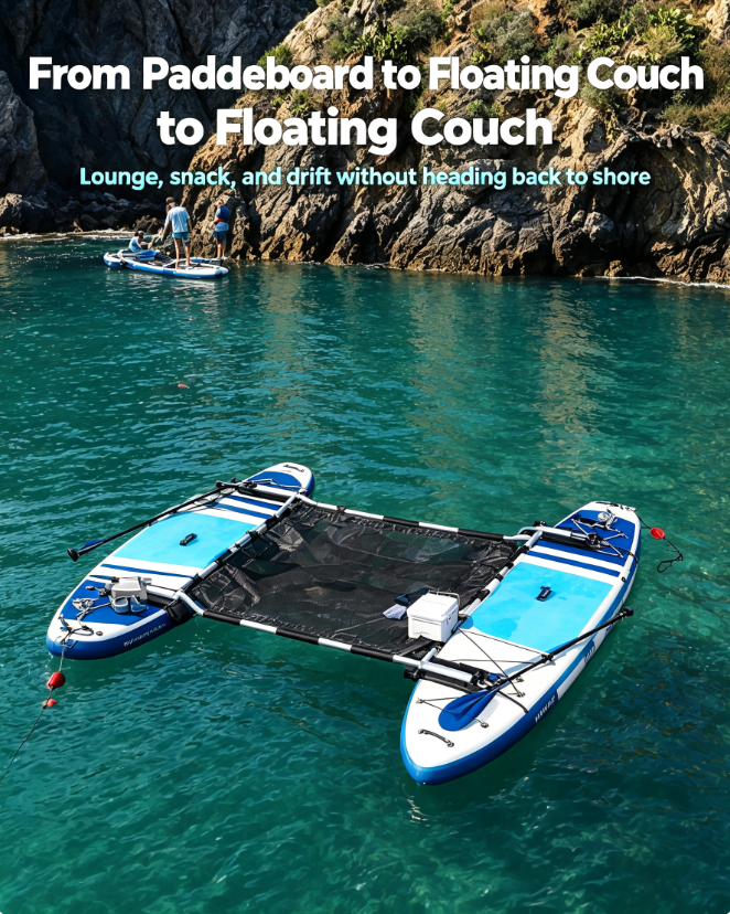 The Floating Lounge That Turns Two Boards Into a Party