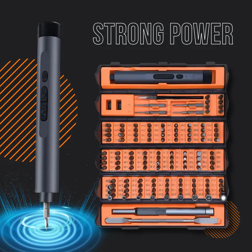 138‑in‑1 Repair Kit – Electric + Manual Screwdriver, Type‑C, LED Light