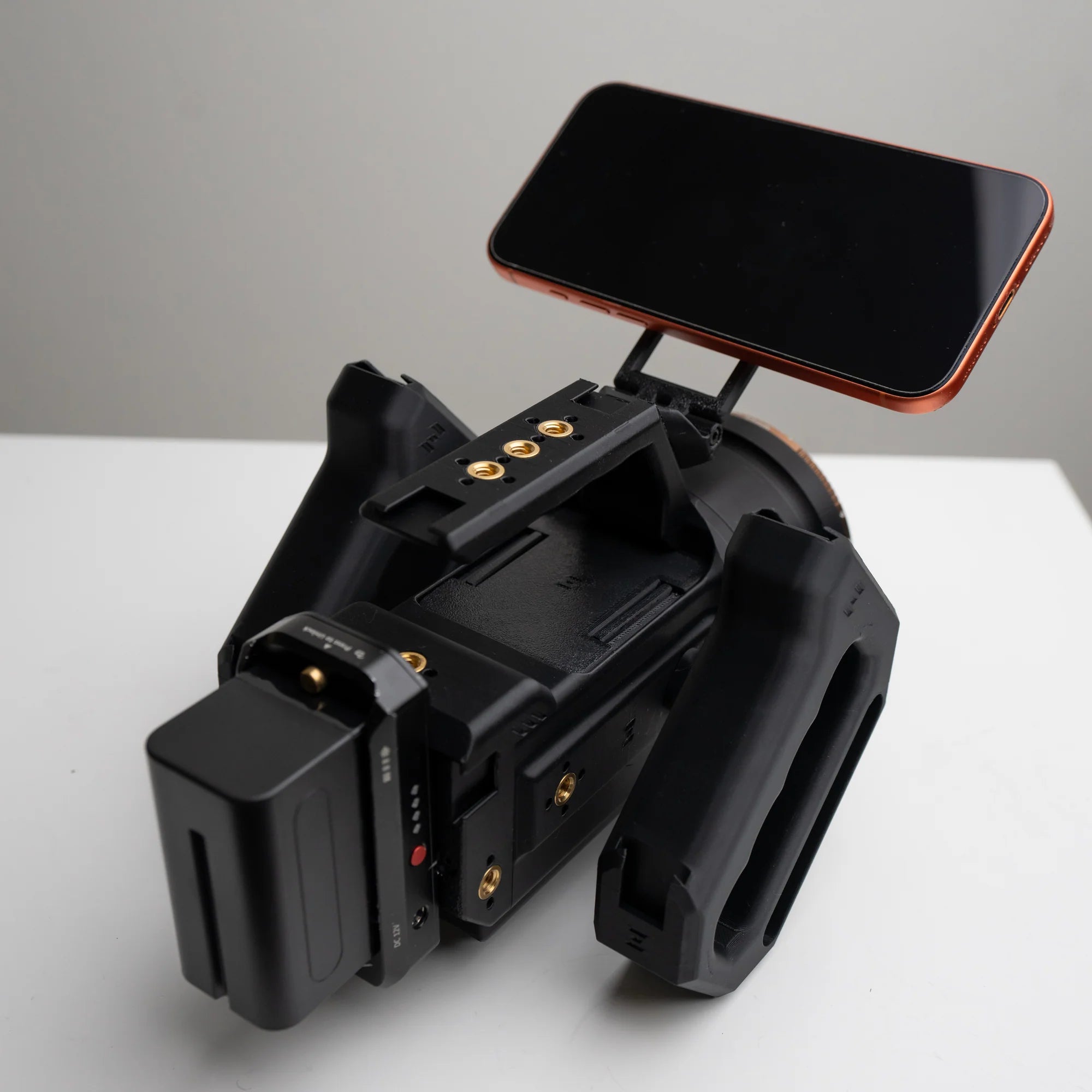 Camera Top Handle – Rigid Accessory Port Mount, Dual Cold Shoes