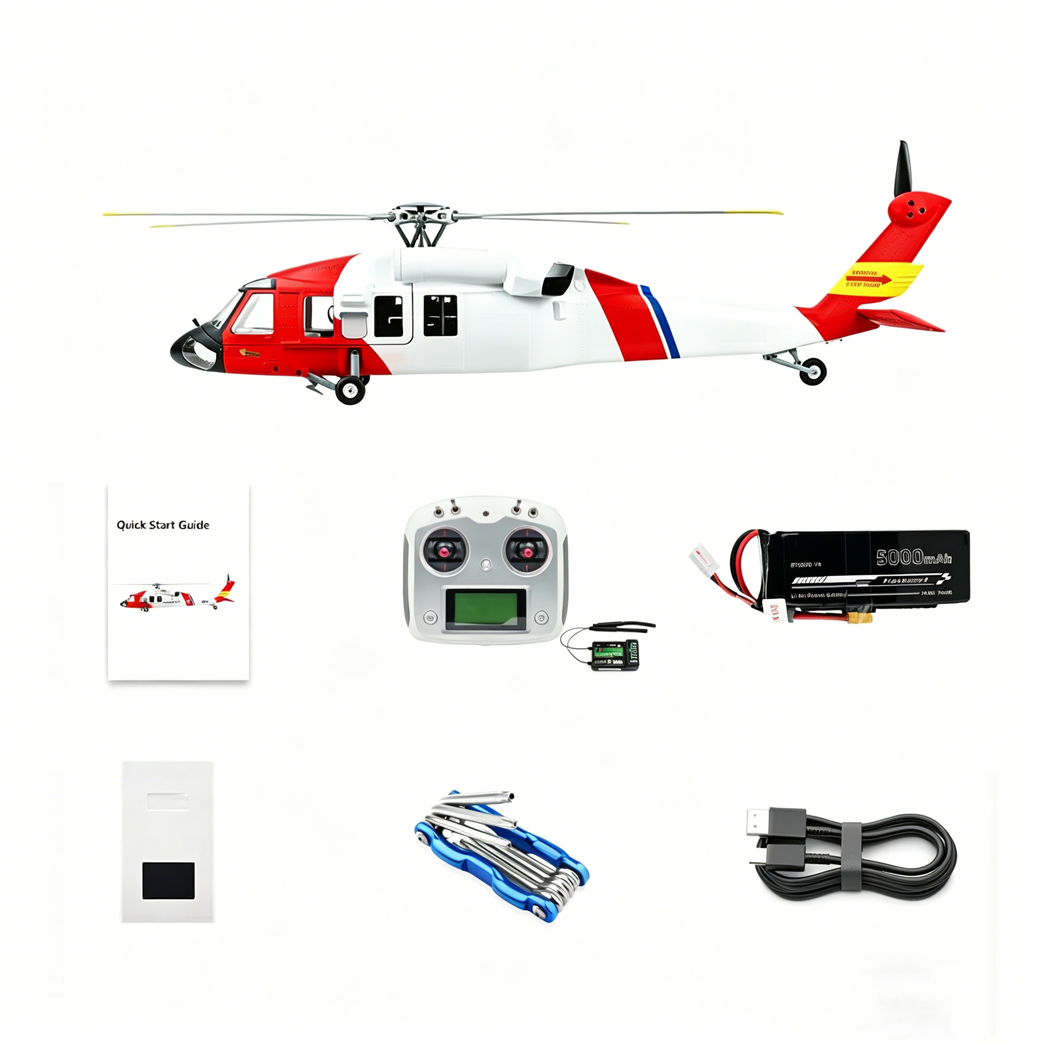 470‑Class Scale Military Helicopter – 6CH with GPS Auto Return