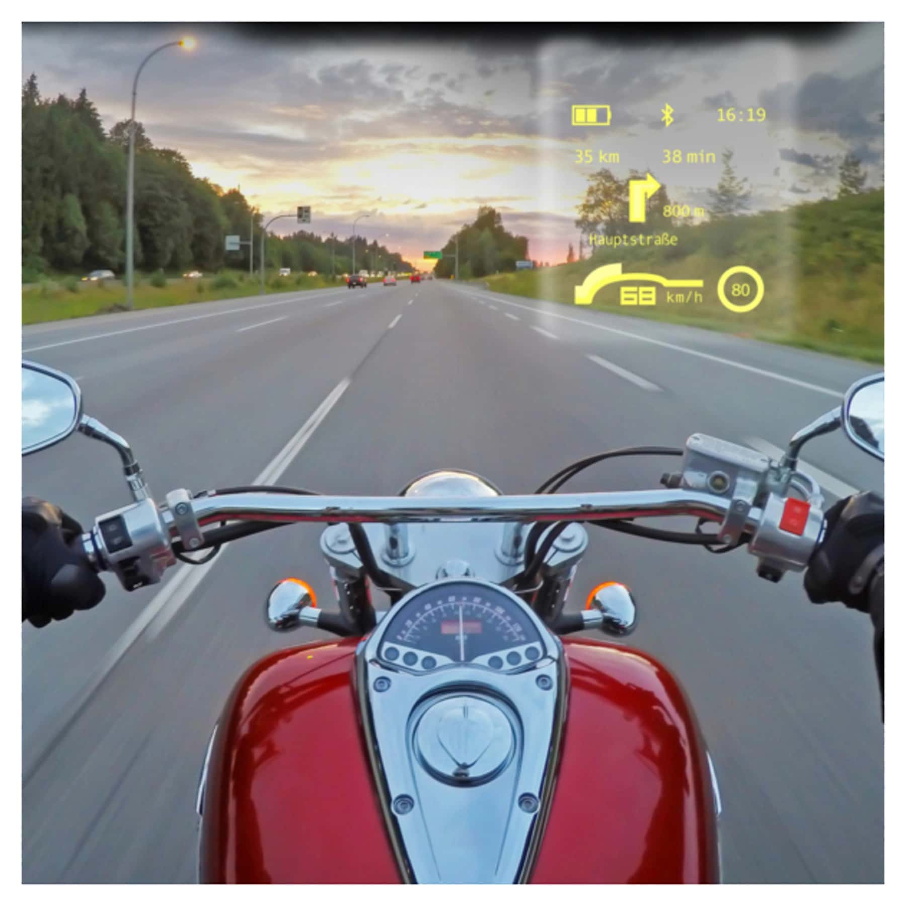 Motorcycle Head-Up Display – Your digital co-pilot for the road ahead.