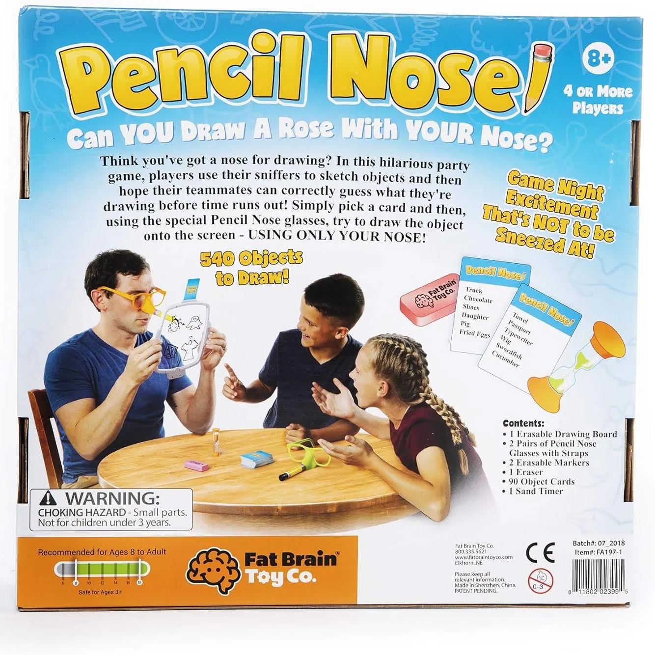 Nose Drawing Party Game – Draw with Your Nose, Guess Fast, Family Fun for Ages 8+