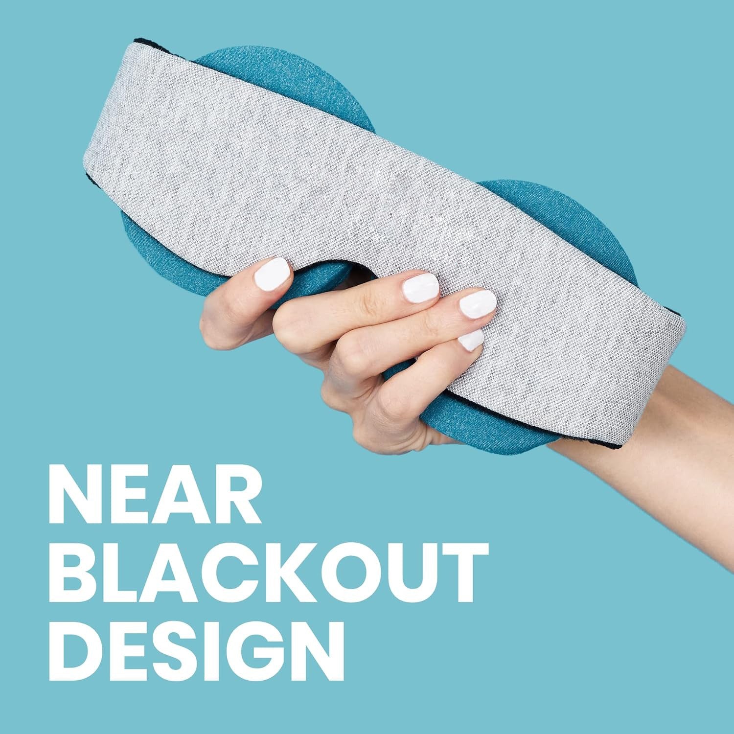 Cooling Sleep Mask – Zero Eye Pressure, Near‑Blackout, Reusable Ceramic Cooling Pads