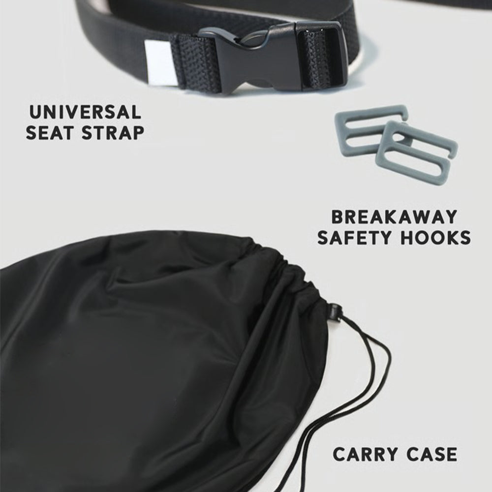 Travel Pillow with Eye Mask – Seat-Attached Support, Light Blocking, Travel Sleep Comfort