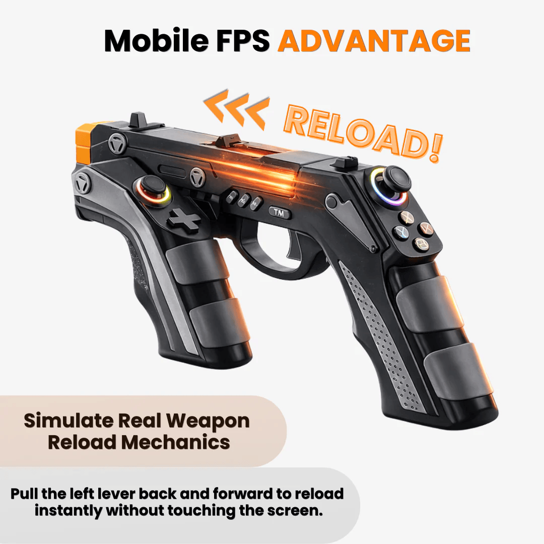 Mobile FPS Controller – Gun-Style Bluetooth Gaming Controller