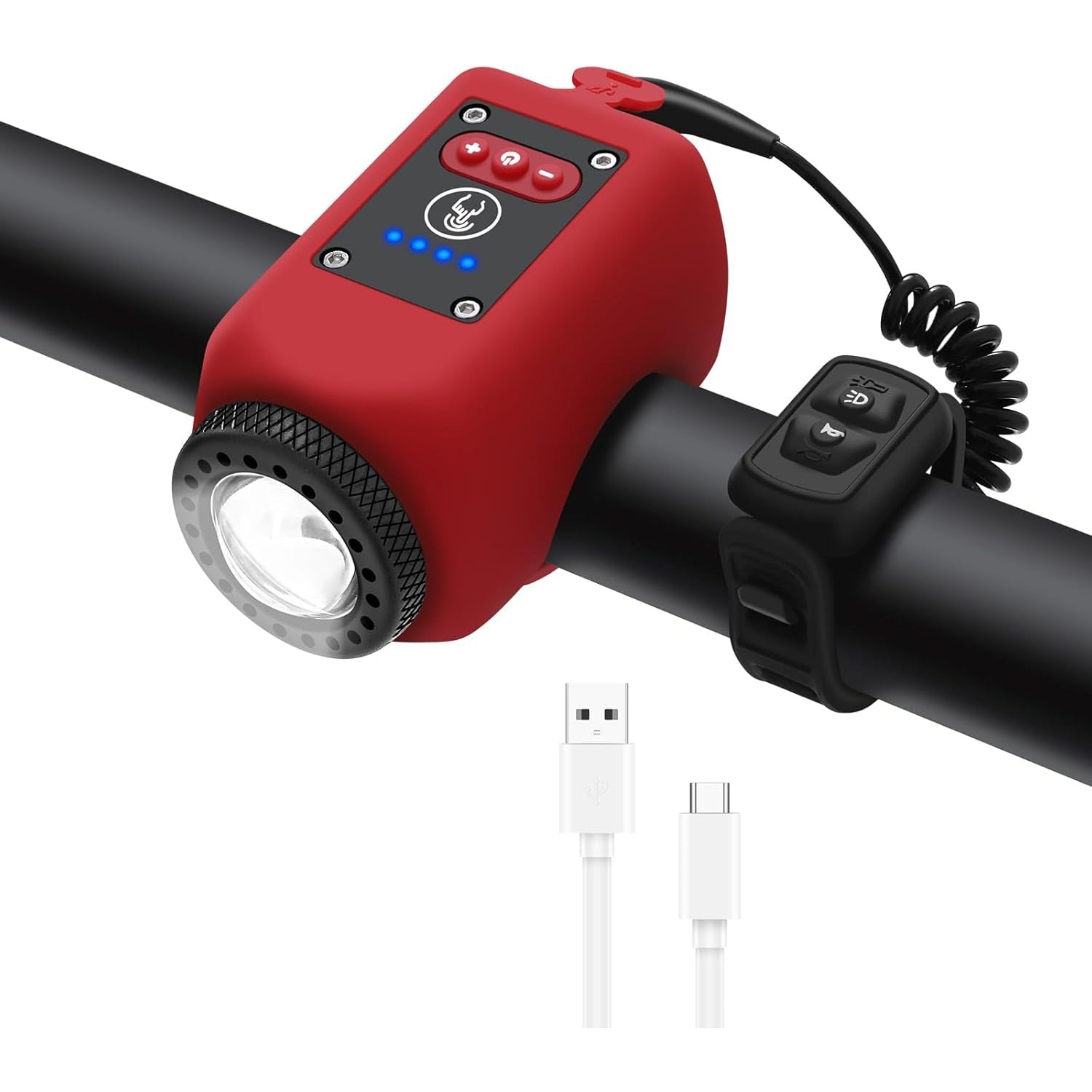 Mountain bike electronic horn bell with wide-range floodlight