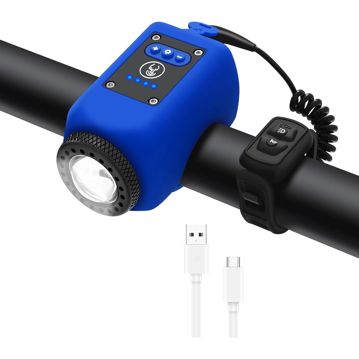 Mountain bike electronic horn bell with wide-range floodlight