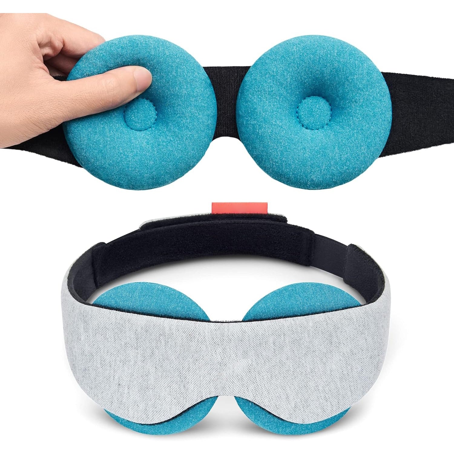 Cooling Sleep Mask – Zero Eye Pressure, Near‑Blackout, Reusable Ceramic Cooling Pads