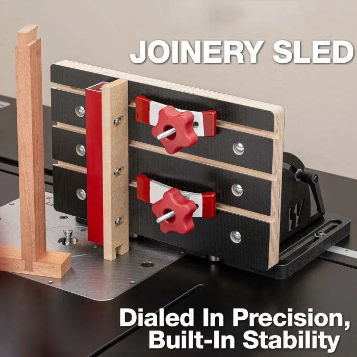 Precision Adjustable Joinery Sled System for Table Saw and Router Table Woodworking