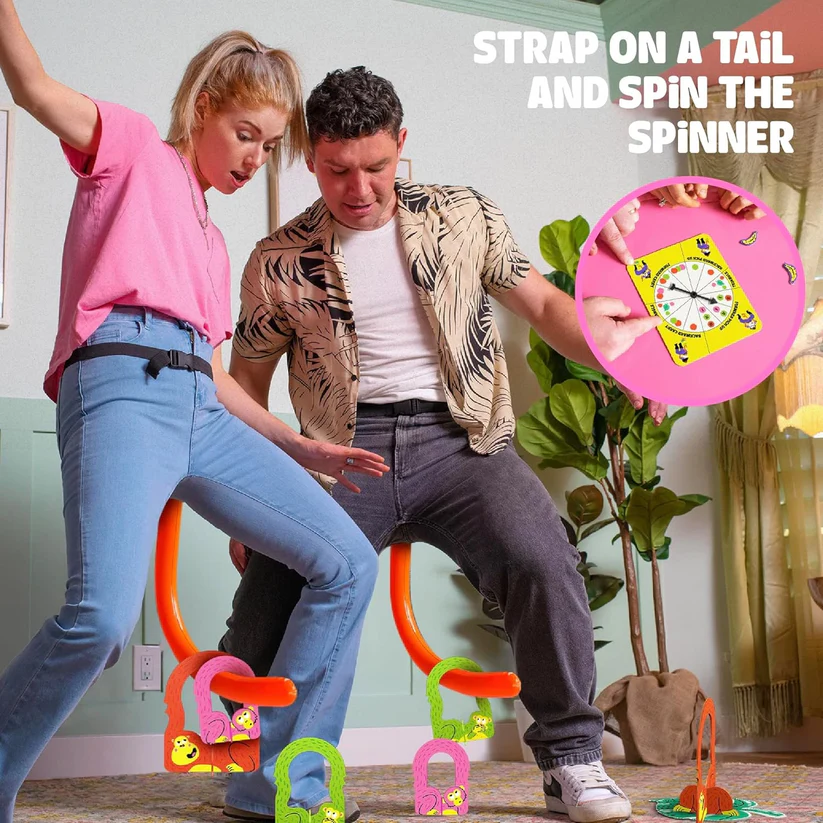 Monkey Tail Party Game –  Hilarious for Adults & Family, Indoor & Outdoor
