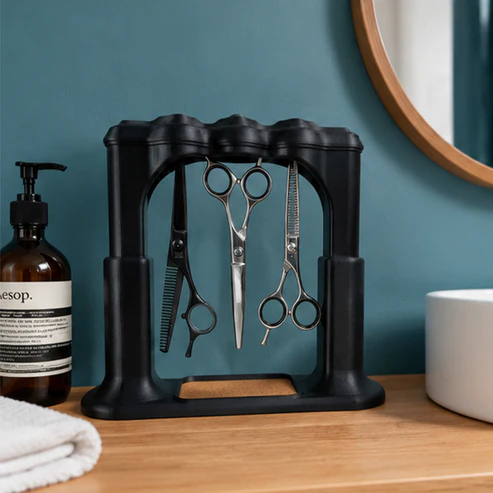 Magnetic Scissors Organizer – Holds 9 Pairs, Modern Design, No Clips or Hooks