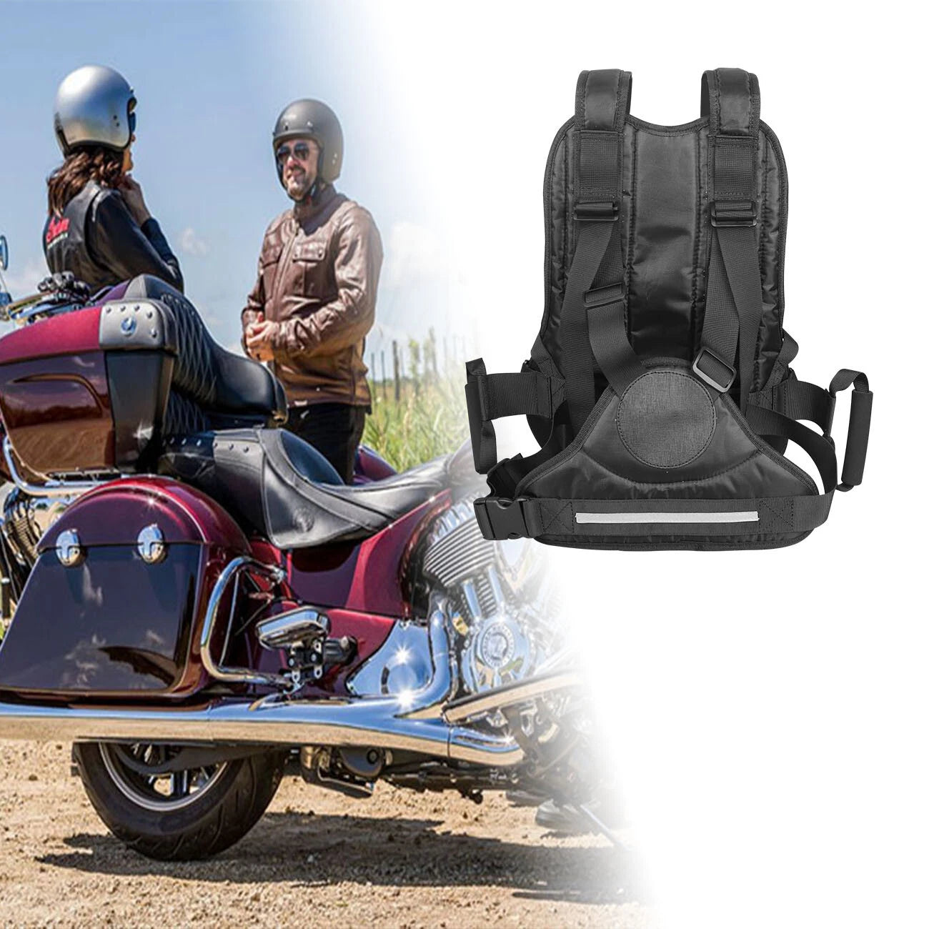Child Motorcycle Safety Harness – Black with Waist Padding & Breathable Material