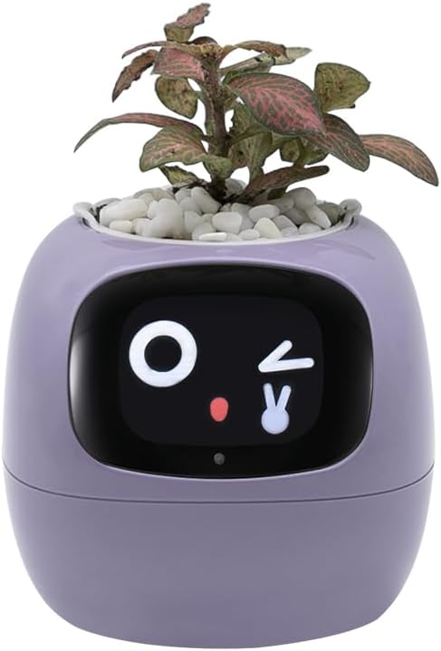 Smart Plant Pot with Expression – AI Intelligent Flower Pot for Indoor Gardening 🌱🤖