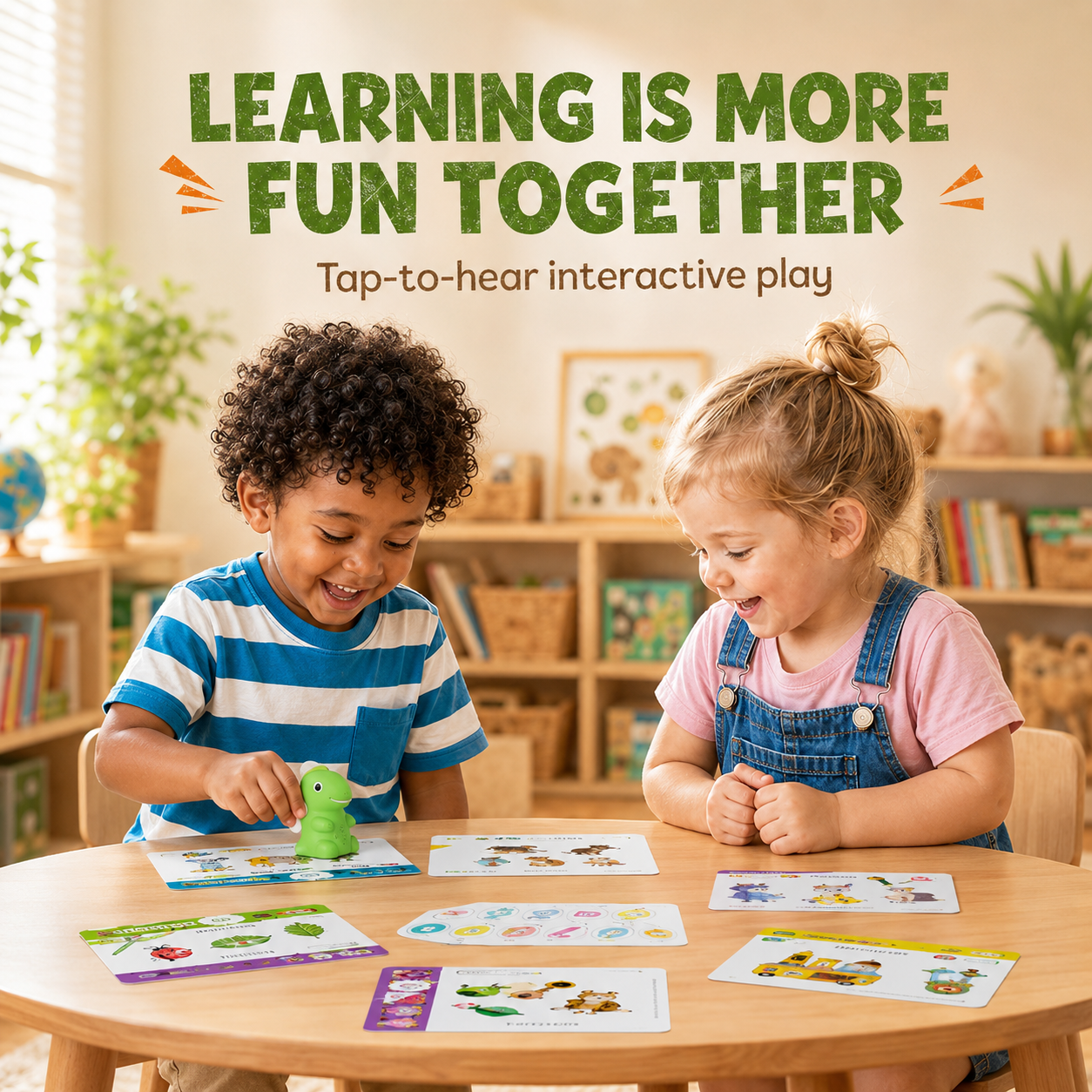 Dinosaur Talking Learning Pen & Phonics Card Set