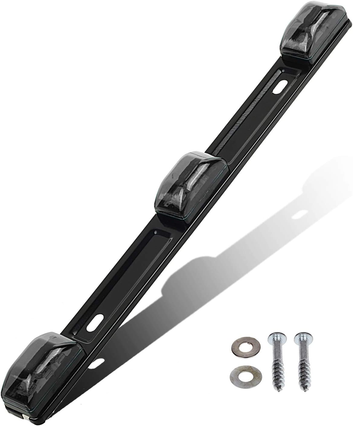 14.17" Red LED Truck Trailer Identification Light Bar – Smoked Lens with Black Stainless Steel Bracket 🚛🔴