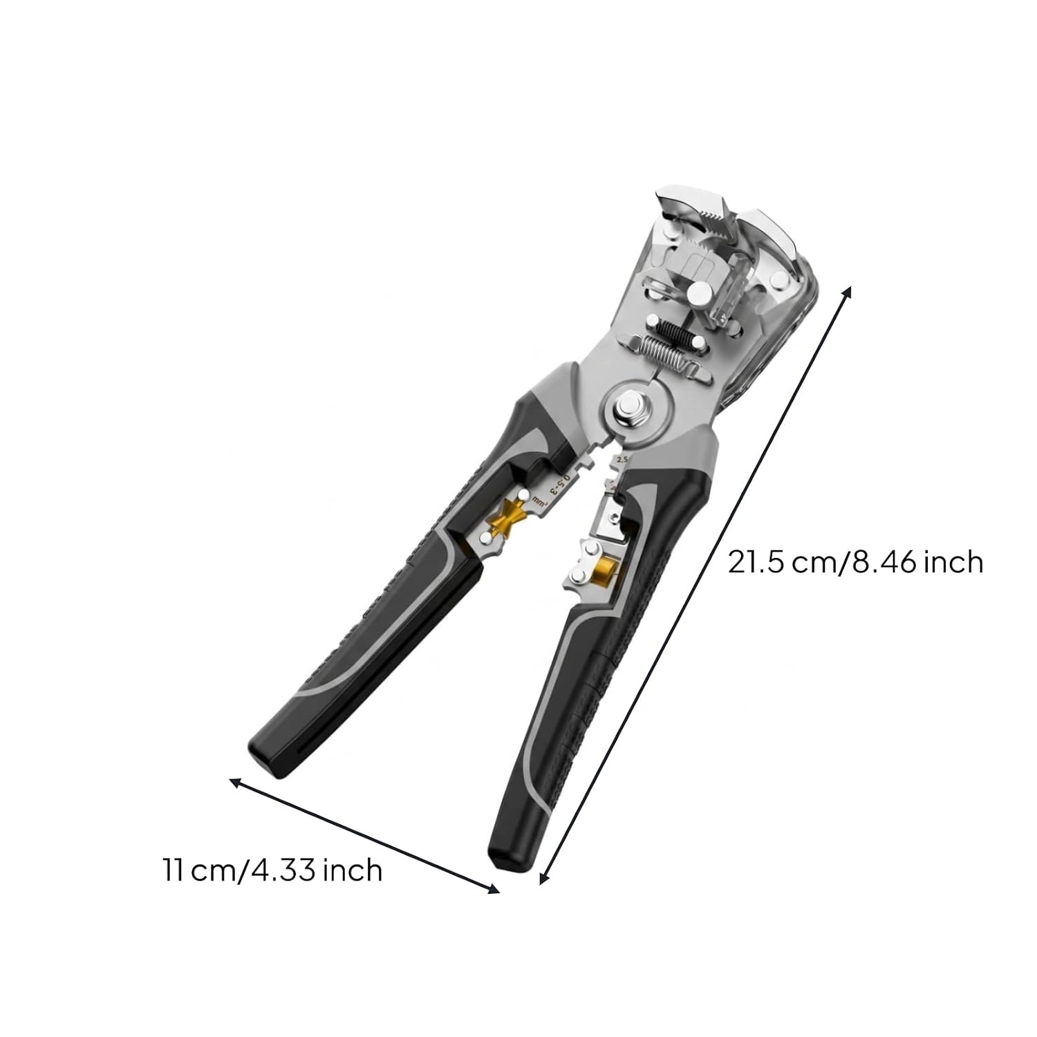 Automatic Wire Stripper with Ergonomic Textured Grip
