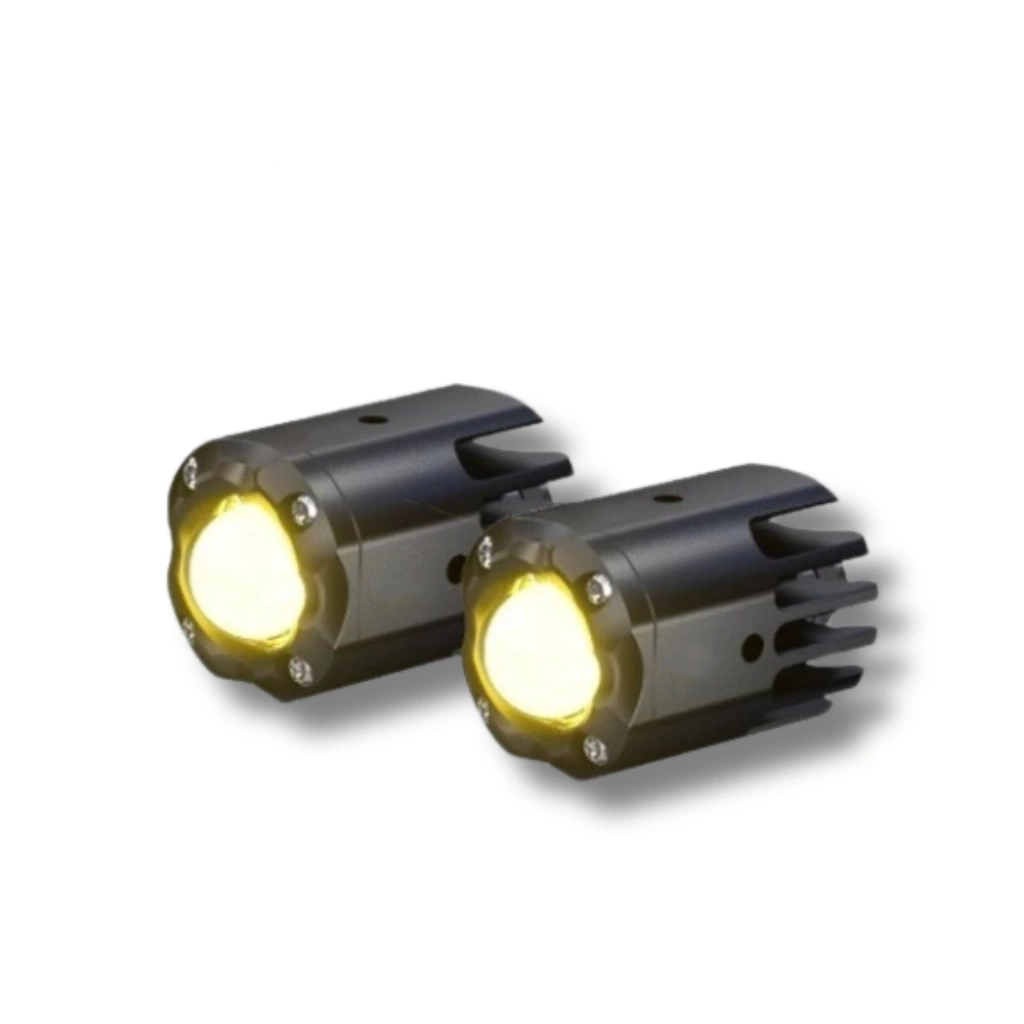 Mini LED Motorcycle Spotlight : 60W — Dual Color — IP67