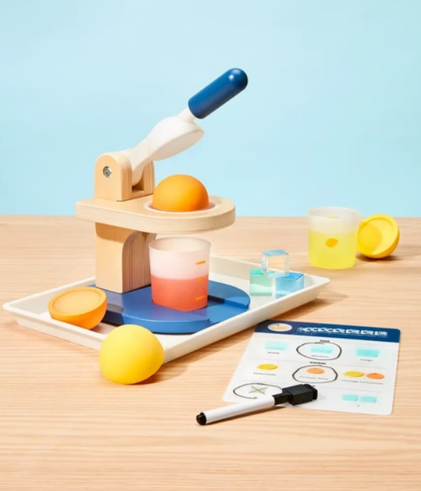 Pretend Play Juicer Set  Color-Changing Cups & Order Board