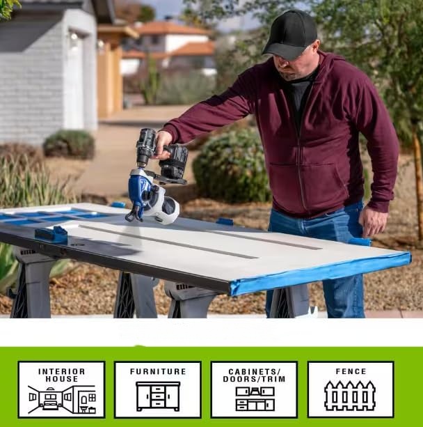 Drill-Powered Paint Sprayer with Stainless Steel Pump
