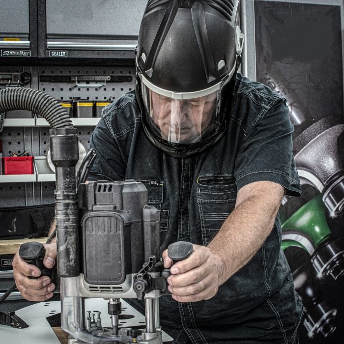 Battery-Powered Face Shield with Air Circulation & Twin Filters
