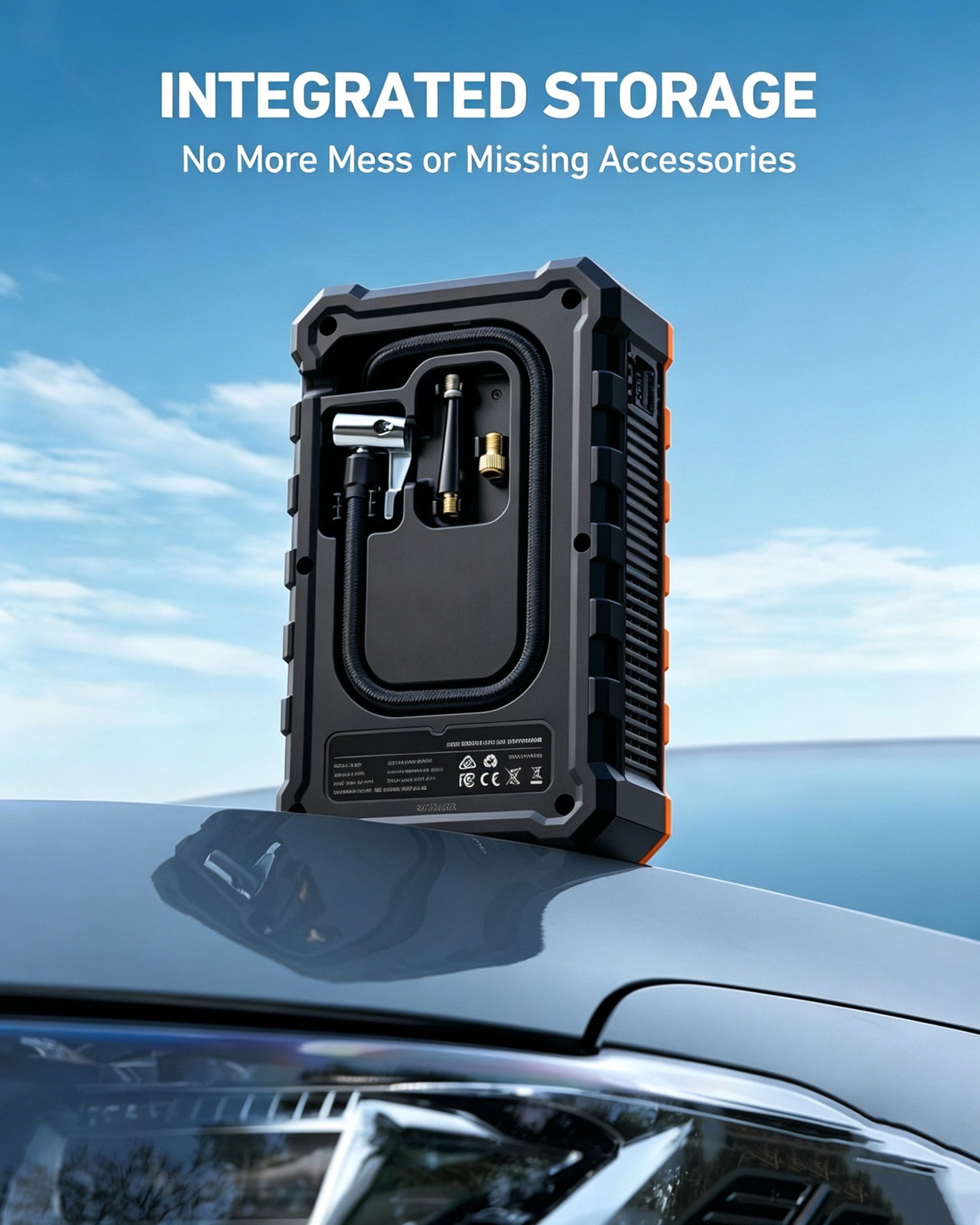 Portable car battery emergency starter