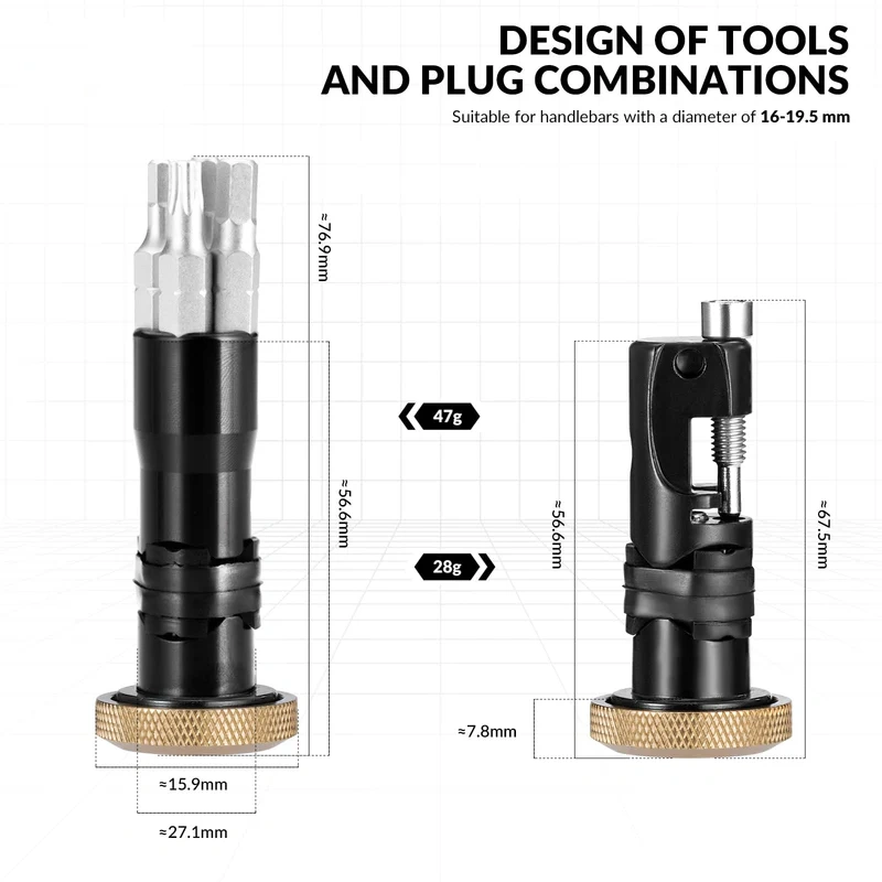 Handlebar Tool Kit : Hex Wrenches + Chain Breaker 