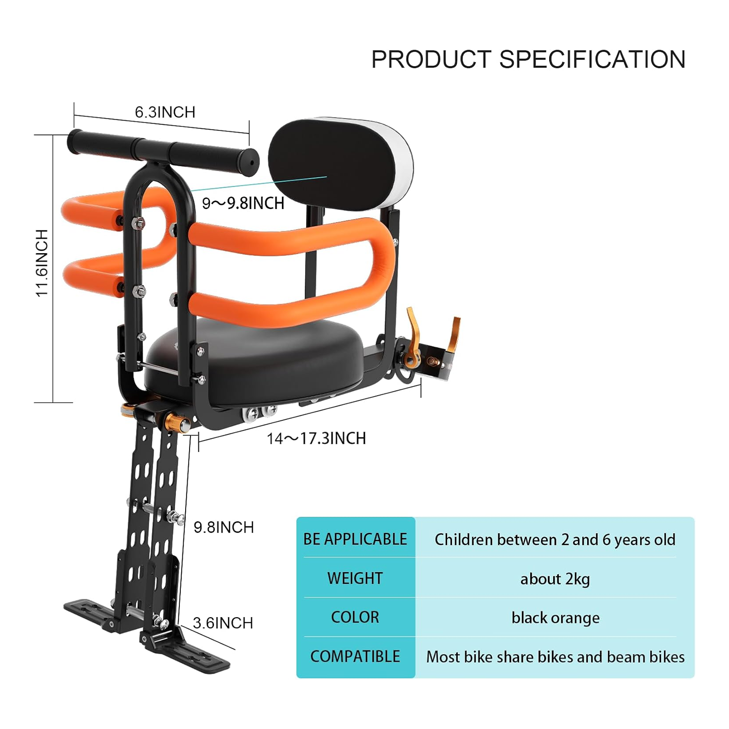 Child seat for adult bicycles