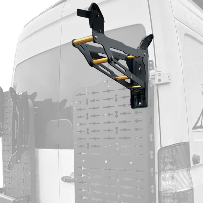 Collapsible Van Panel Bike Rack with Wheel Tie-Down