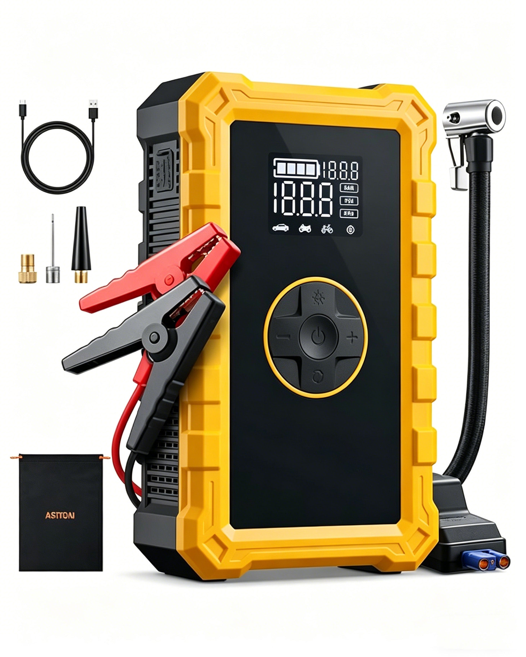 Portable car battery emergency starter