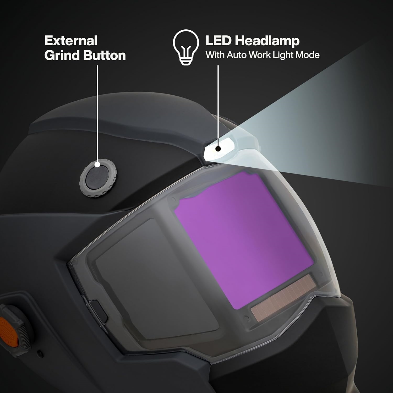 Welding Helmet with Cooling Fan & LED Headlamp