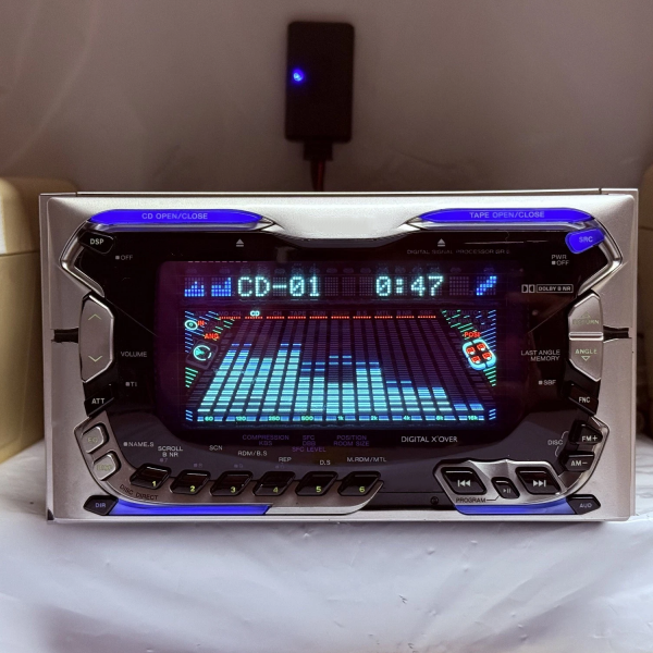 Double DIN Car Radio with Bluetooth & Cassette Player