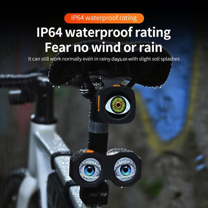 Road Bike Devil Eye HD Animation DIY Taillight – Smart Bicycle Light with Custom Display