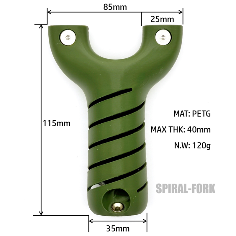 Spiral Fork Slingshot with Built-in Magazine