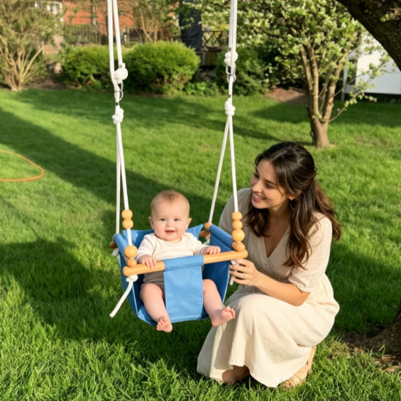 Indoor & Outdoor Baby Swing with Bead Toys