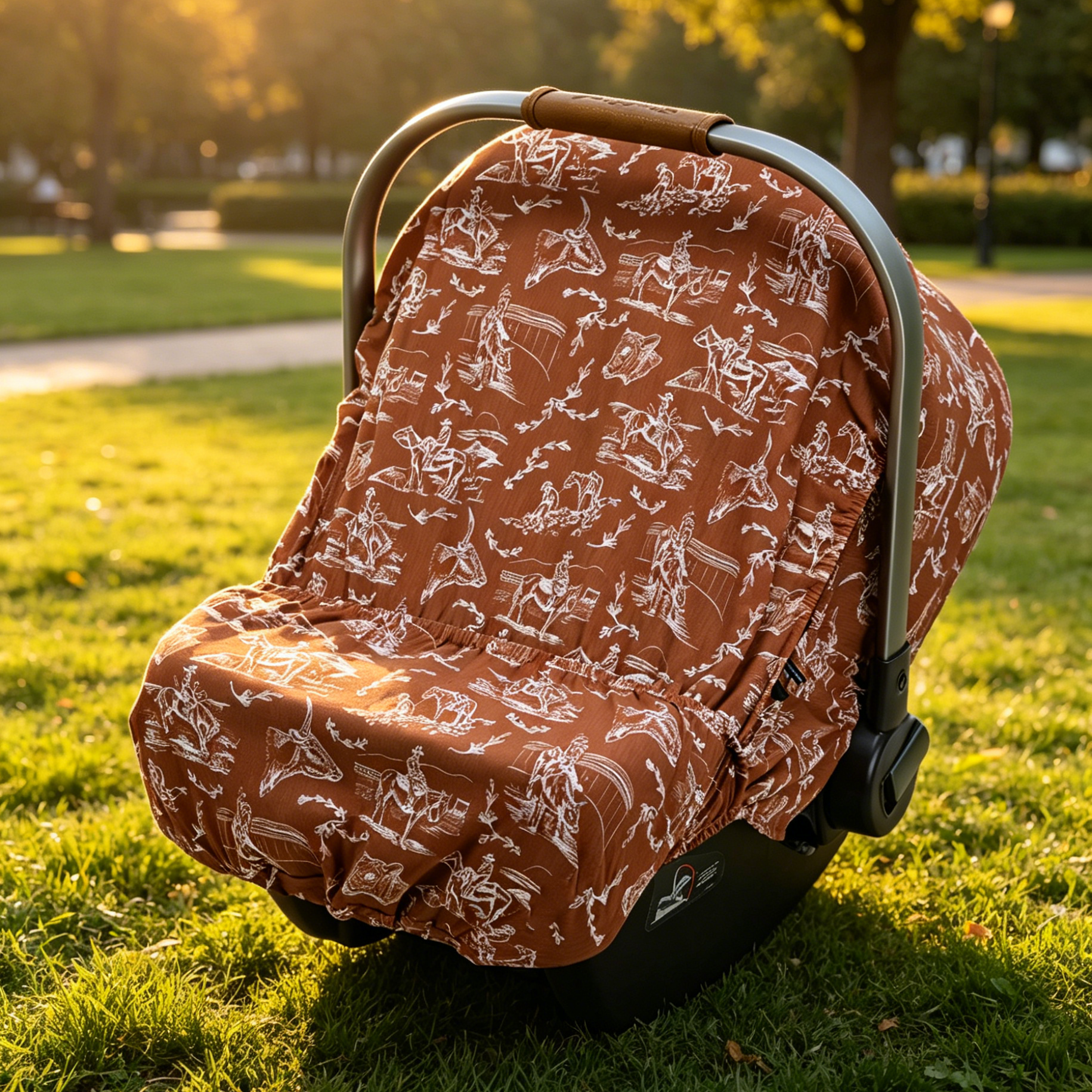Deep Western Baby Car Seat Cover – Breathable Holed Fabric