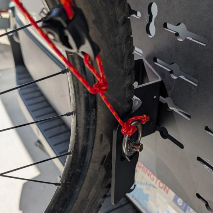 Collapsible Van Panel Bike Rack with Wheel Tie-Down