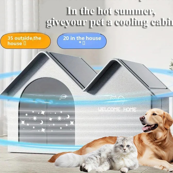 Air-Conditioned Pet House : 8-12 Hours Cooling