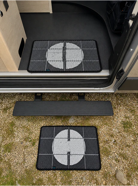 Camper Doormat with Easy-Empty Dirt Collection