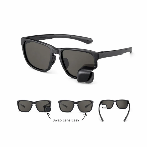 Lifestyle Eyewear with Integrated Rearview Mirror