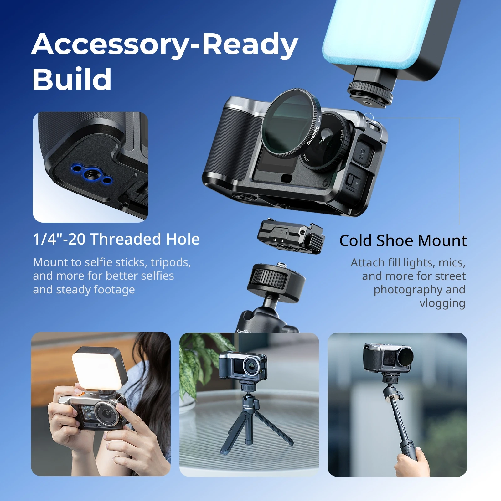 Street Photography Grip Kit for Action Cameras