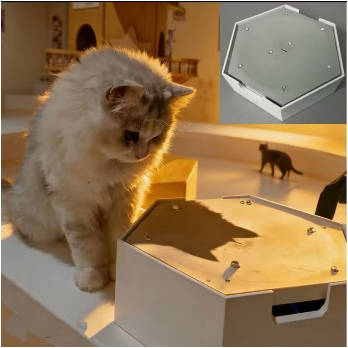Interactive Water Drip Cat Toy 🐱 Self-Play Fountain with Motion