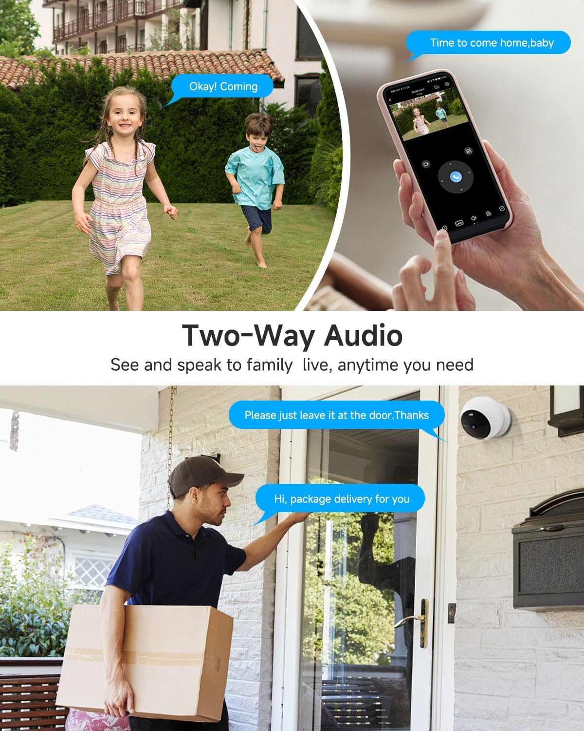 Wire-Free Security Camera  Motion-Activated Spotlight & AI Detection