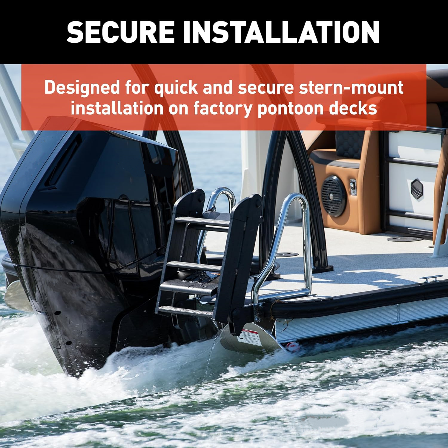 Pontoon Ladder with Slip-Resistant Steps & 400 lbs Capacity