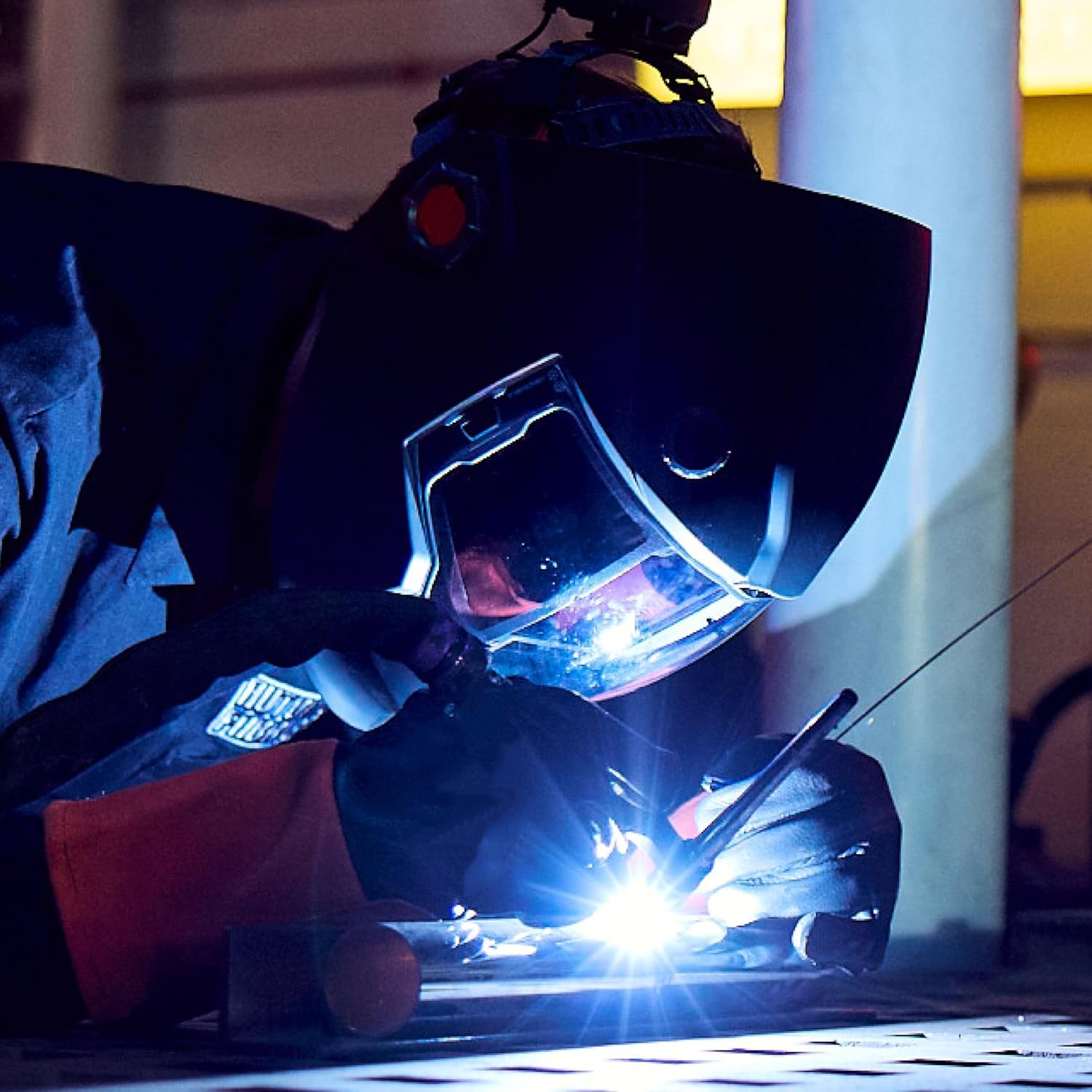 Welding Helmet with Cooling Fan & LED Headlamp