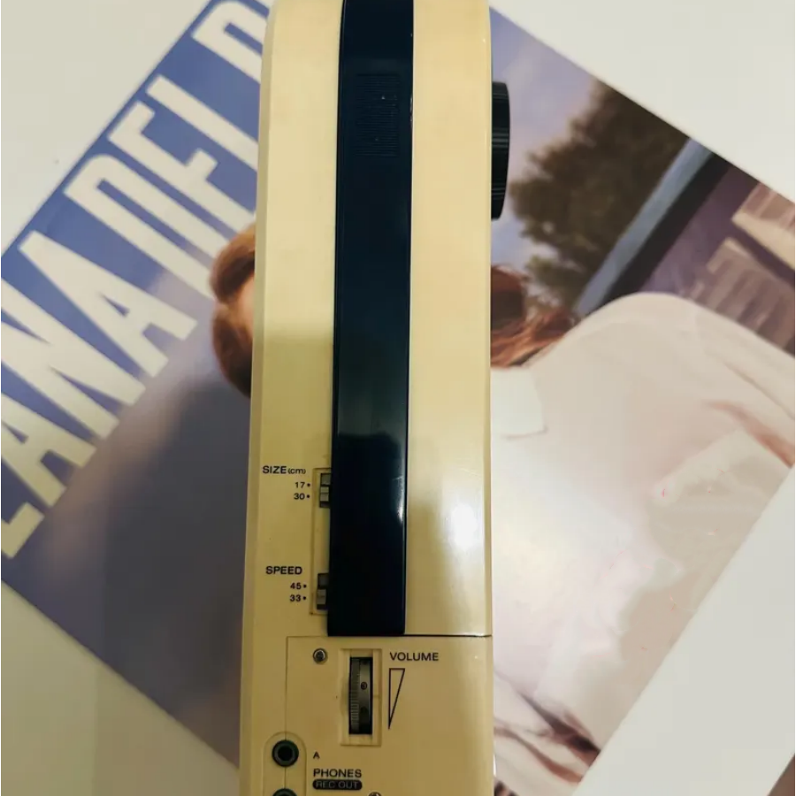 Vintage Vertical Turntable with Linear Tracking