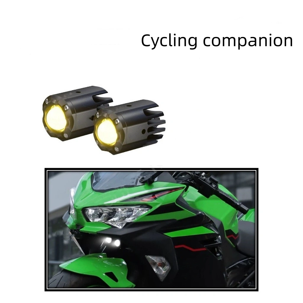 Mini LED Motorcycle Spotlight : 60W — Dual Color — IP67