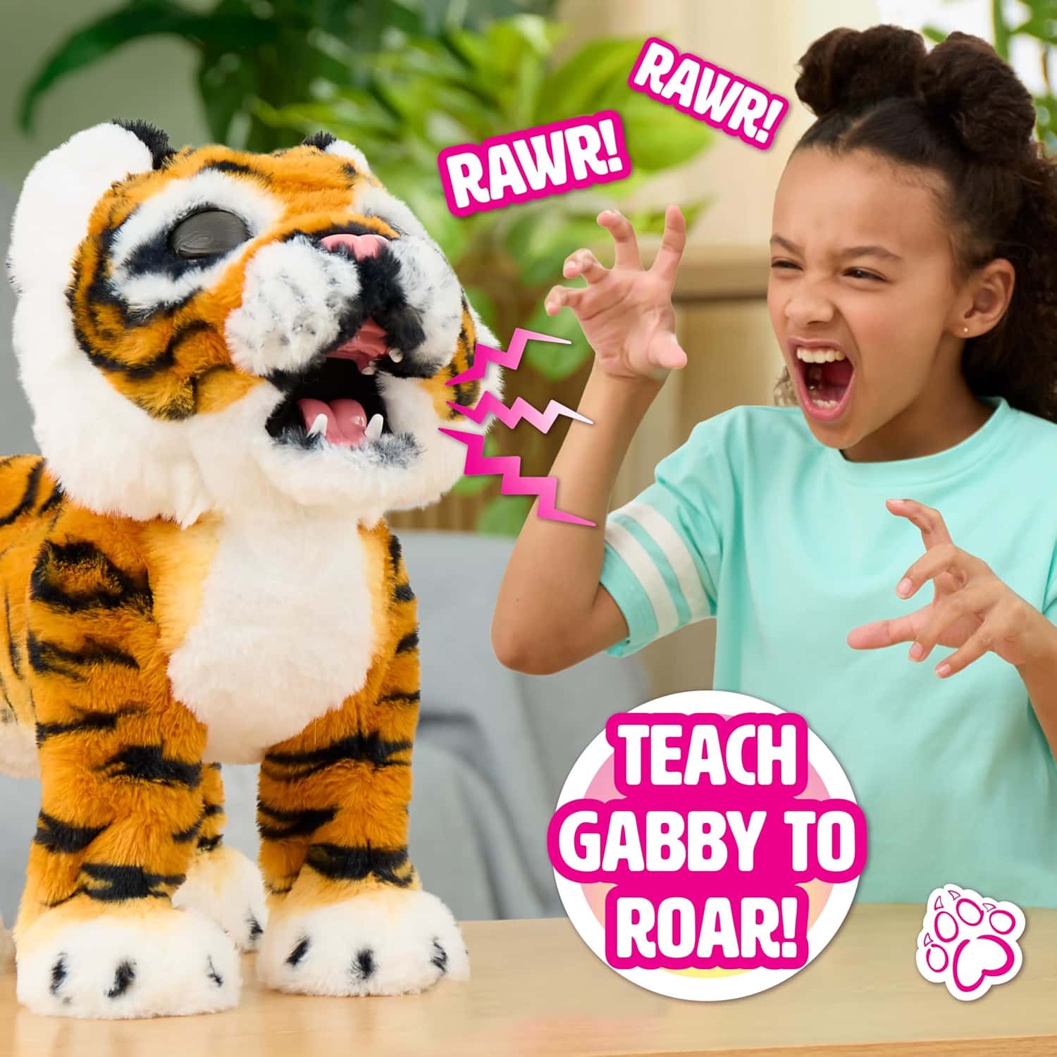 Grow-With-Me Interactive Plush Tiger